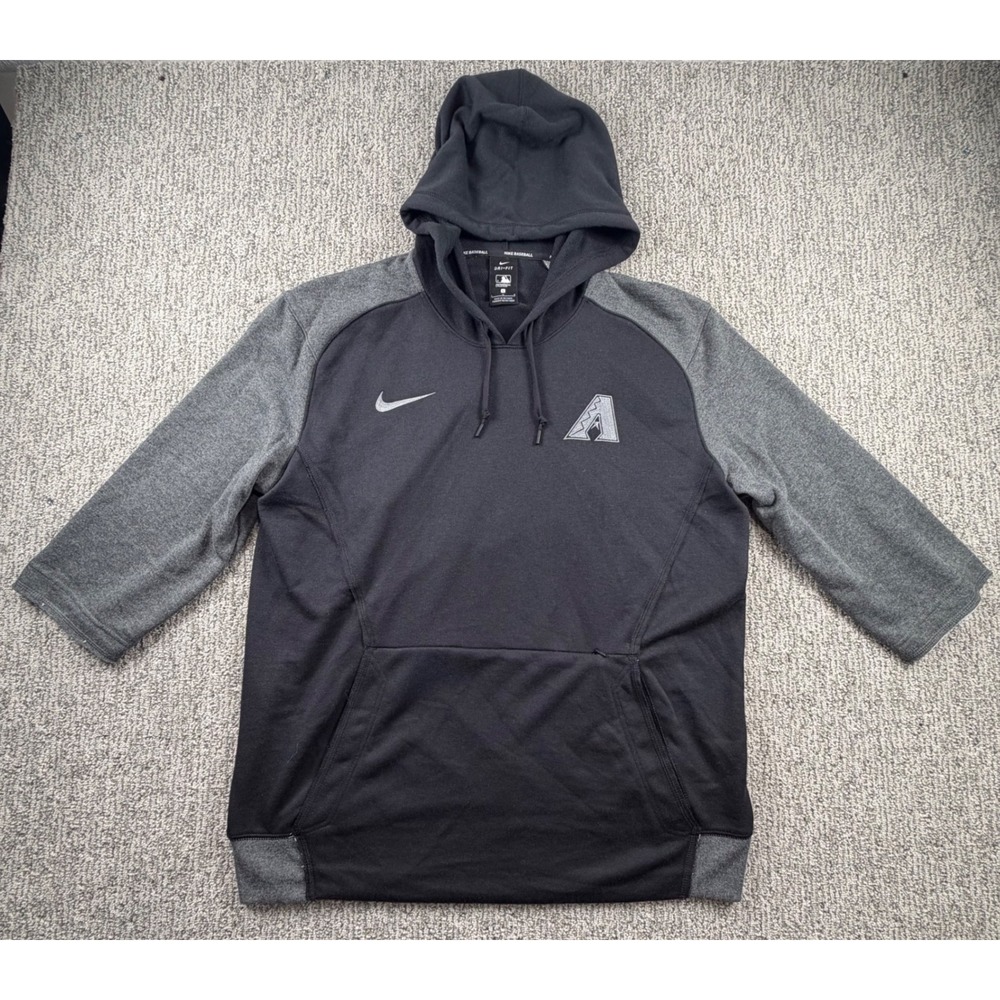 Nike Hoodie Mens Large Arizona Diamondbacks MLB Dri-FIT 3/4 Sleeve NKM2617741